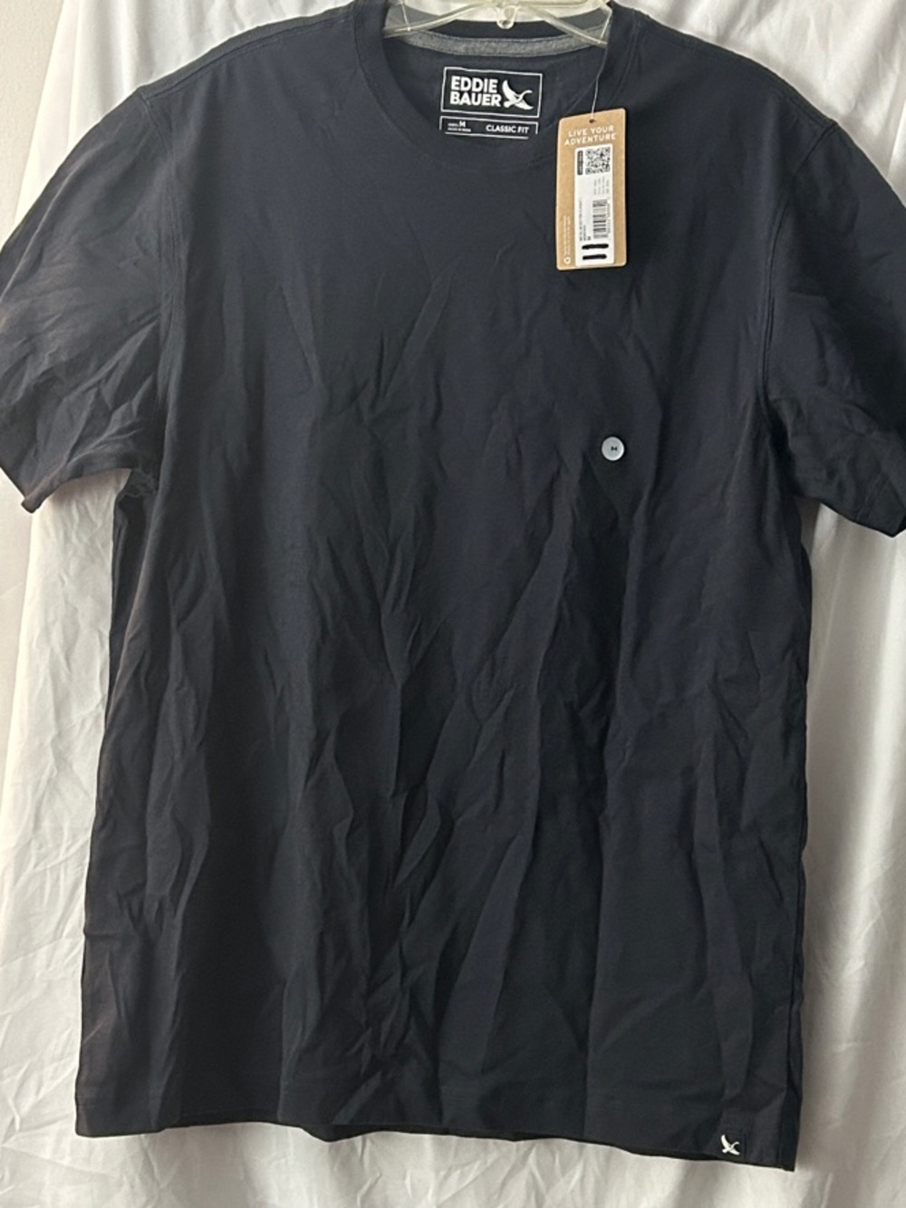 Eddie Bauer Black Classic Crew Neck Short Sleeve Tee